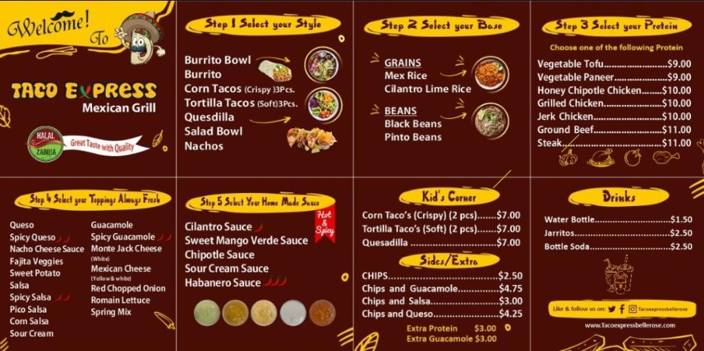 Taco Express Mexican Grill Menu - Image 2
